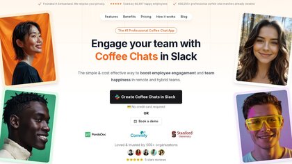 Coffee Chat Slack screenshot