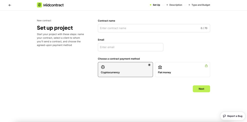 Midcontract Landing Page
