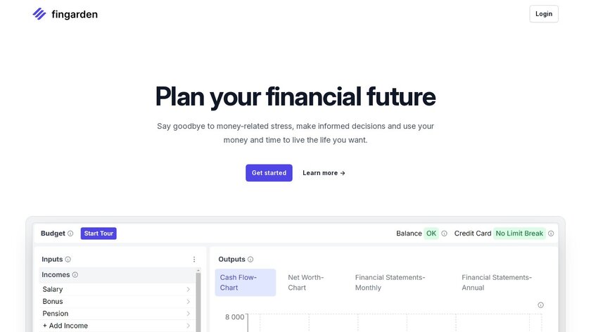 Fingarden Landing Page