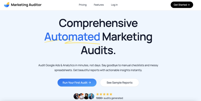 Marketing Auditor Landing Page