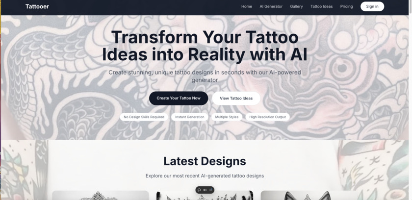 Tattooer.info Ai tattoo generator