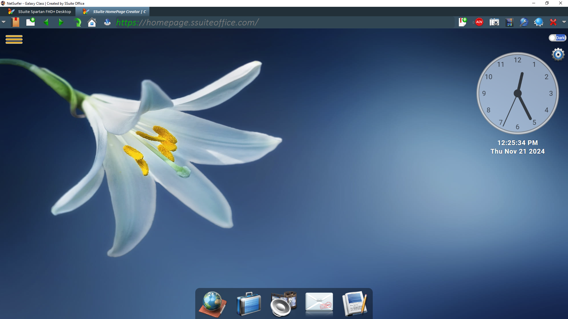 SSuite NetSurfer E-Gamer HomePage Light Mode