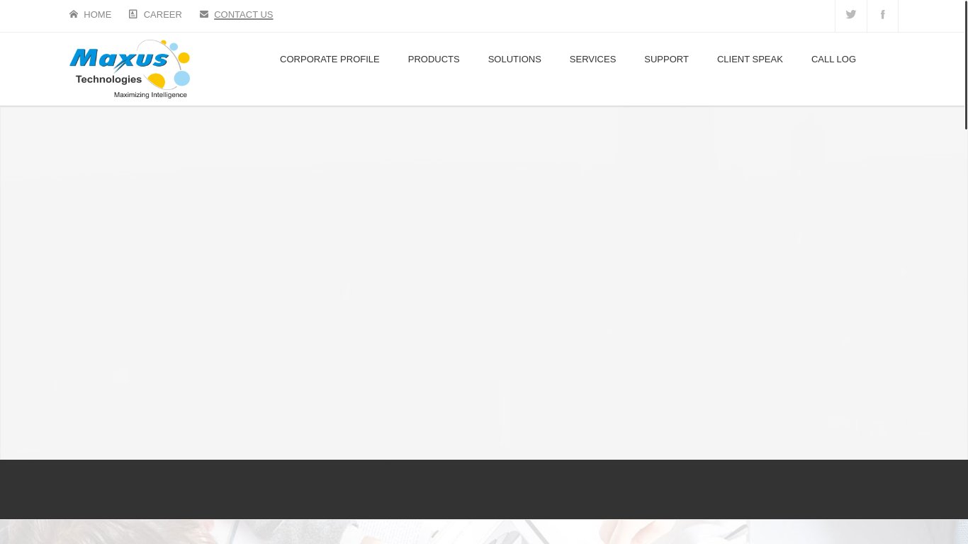 Maxus Landing page