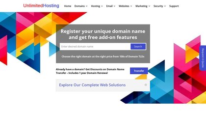 UnlimitedHosting.us screenshot