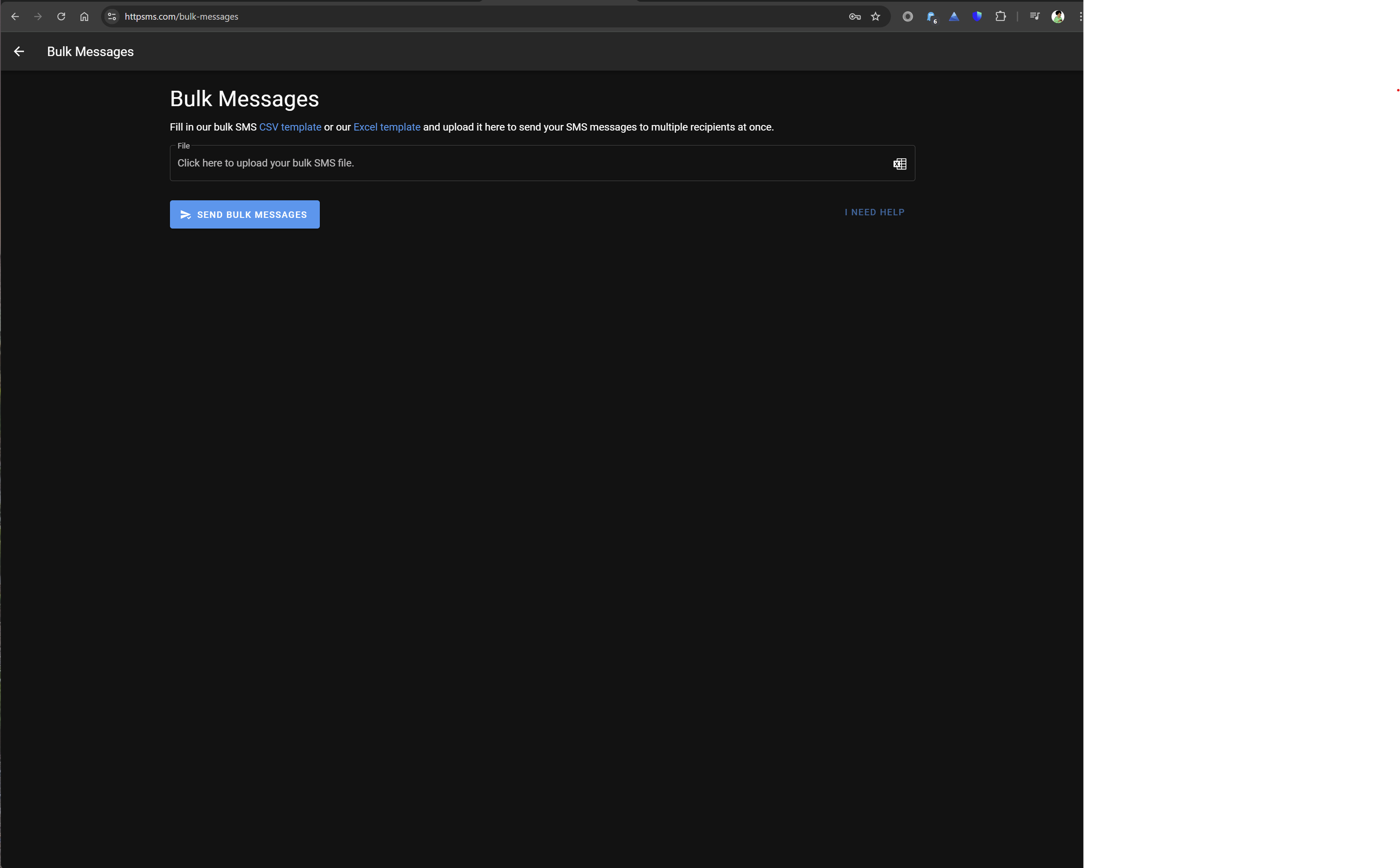 httpSMS Bulk upload
