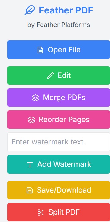 FeatherPDF Key Features