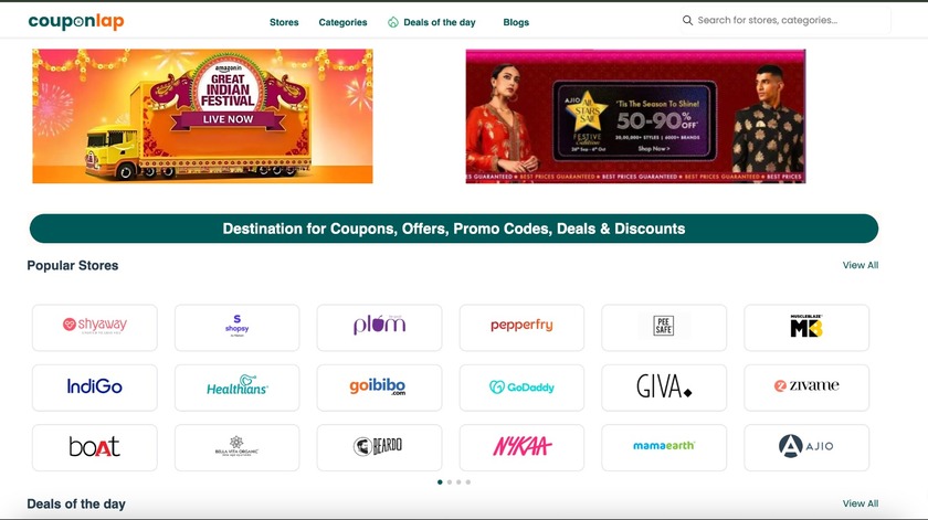 Couponlap Couponlap Website Screenshot