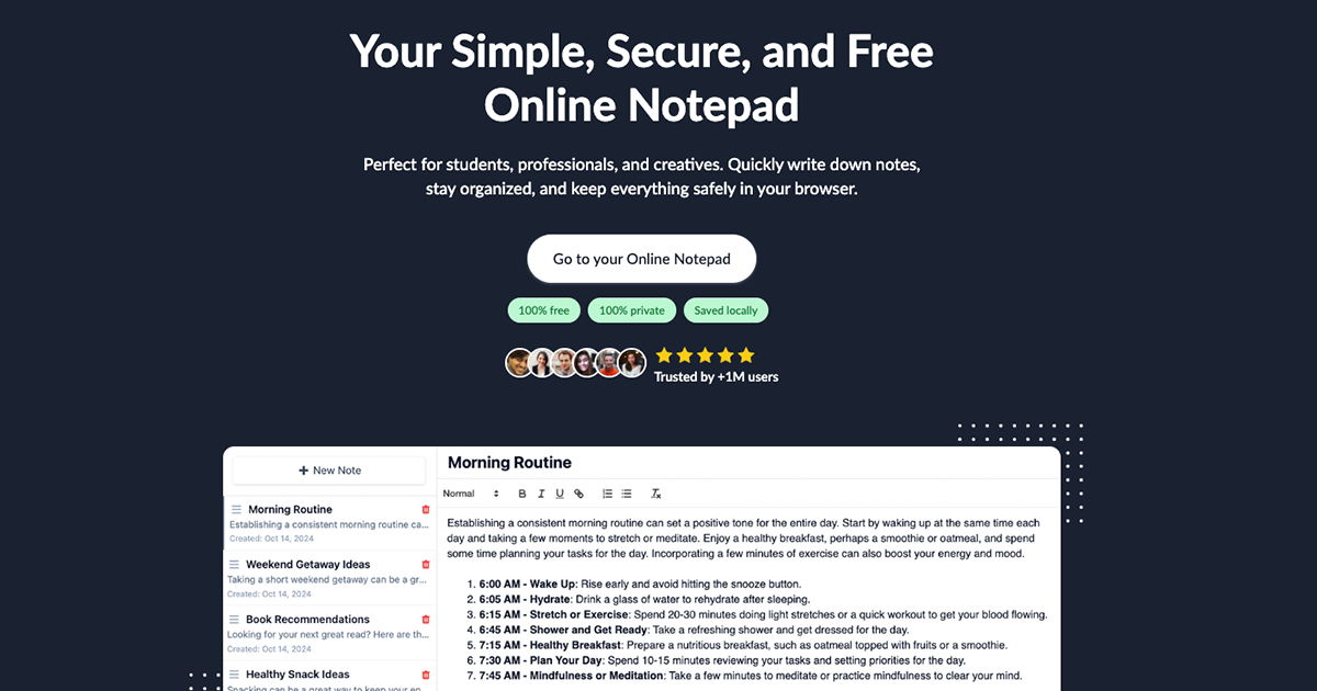 UseOnlineNotepad 