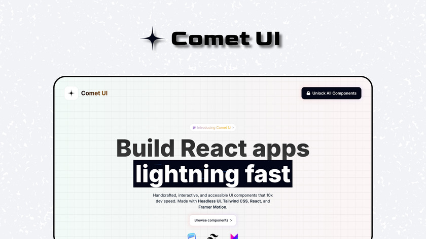 Comet UI Landing Page