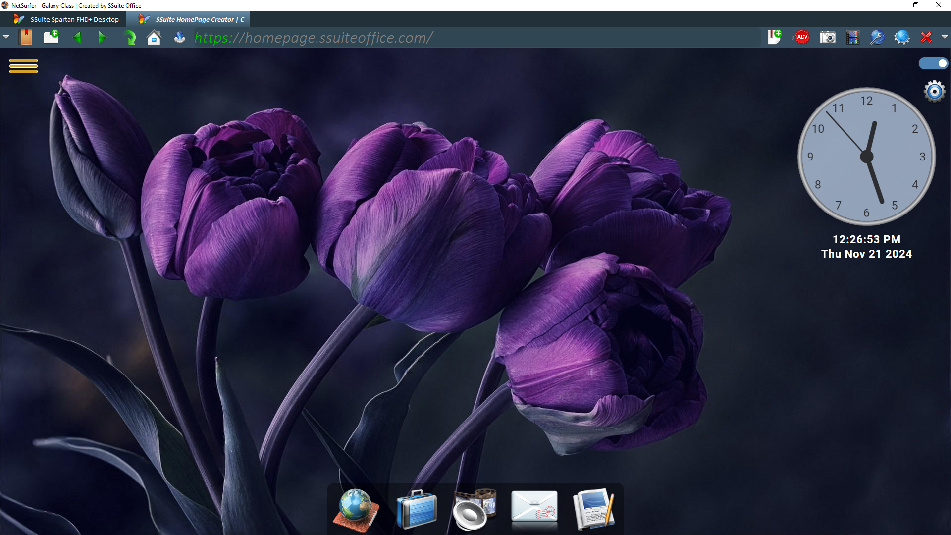 SSuite NetSurfer E-Gamer HomePage Dark Mode