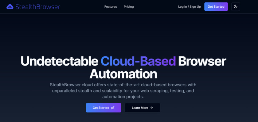 StealthBrowser Landing Page