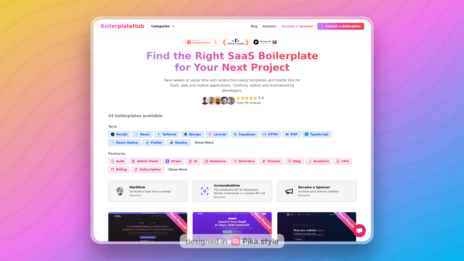 BoilerplateHub https://boilerplatehub.com/