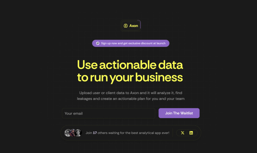 Axon Data Landing Page