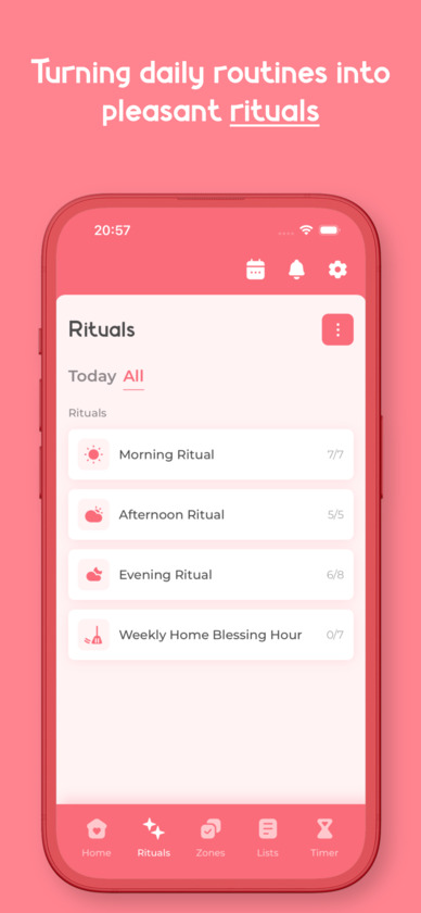 LadyFly App Rituals