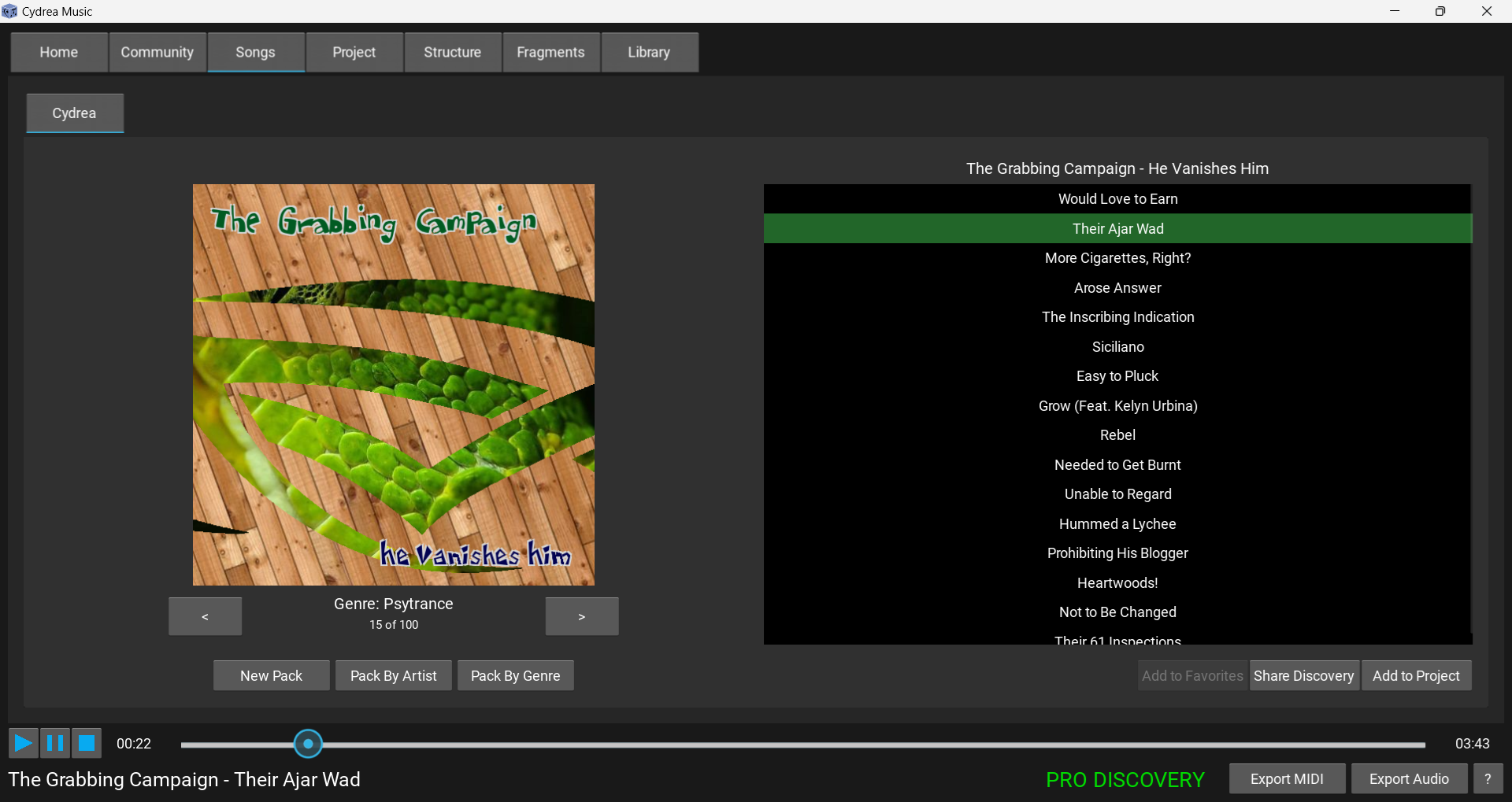 Cydrea 65 quadrillion songs at your fingertips