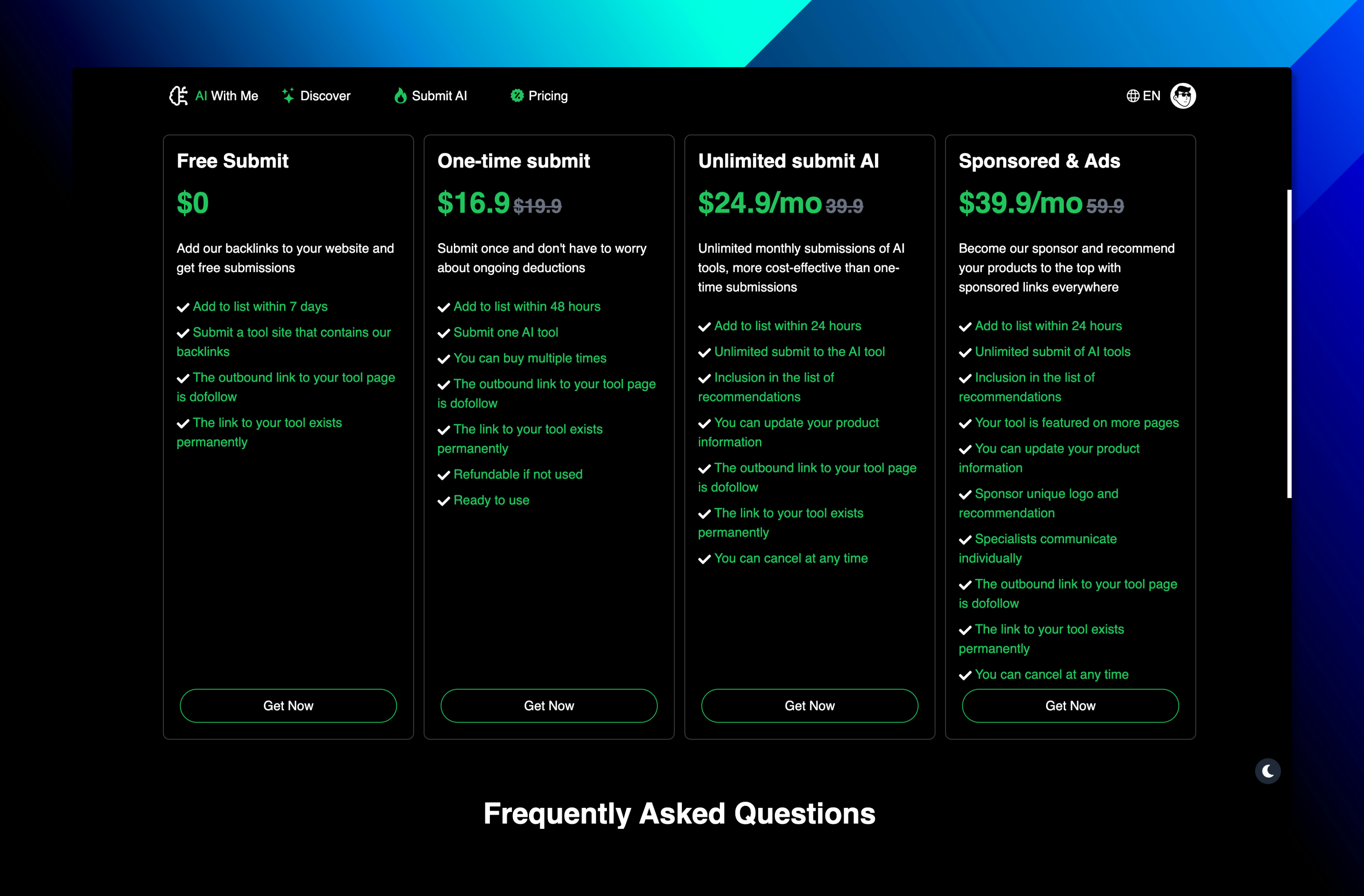 AI With Me AI With Me  Pricing Page