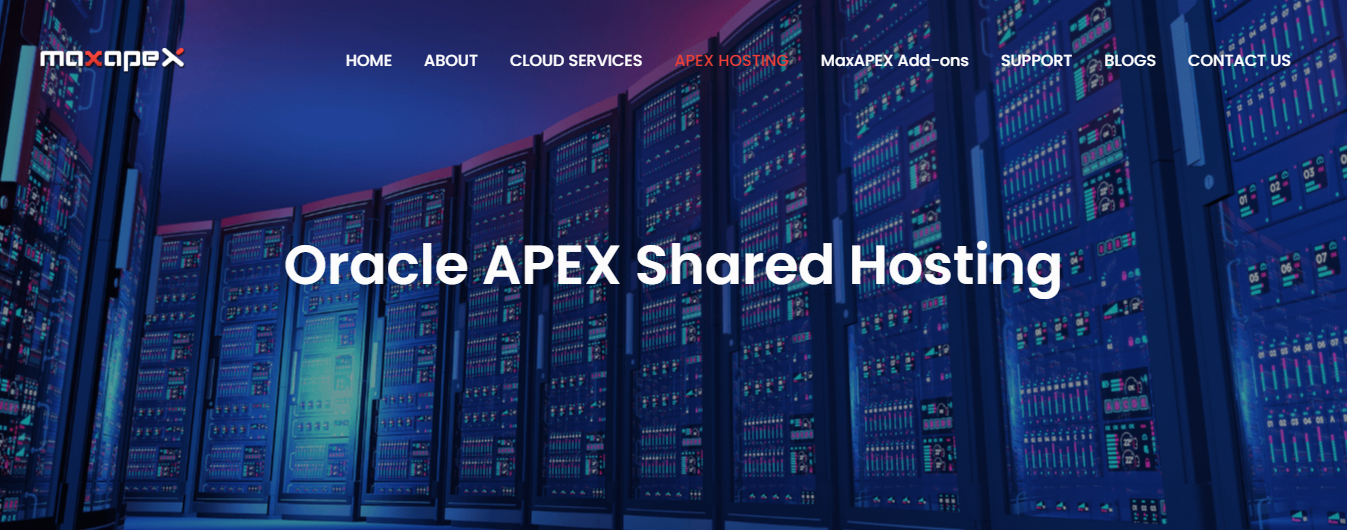 MaxAPEXCloud Oracle APEX Shared Hosting