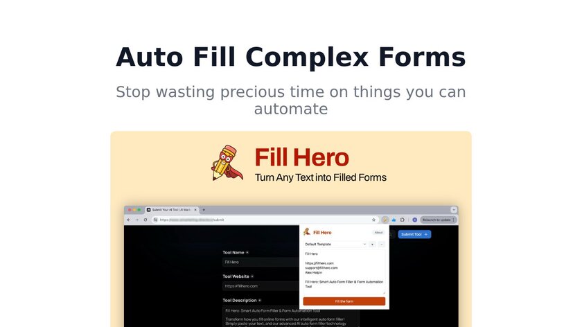 Fill Hero Landing Page