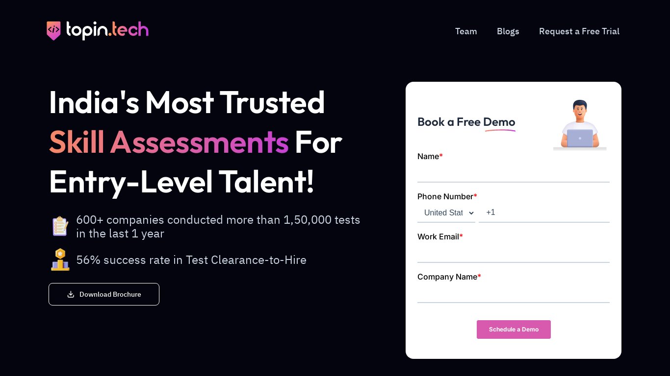 topin.tech Landing page