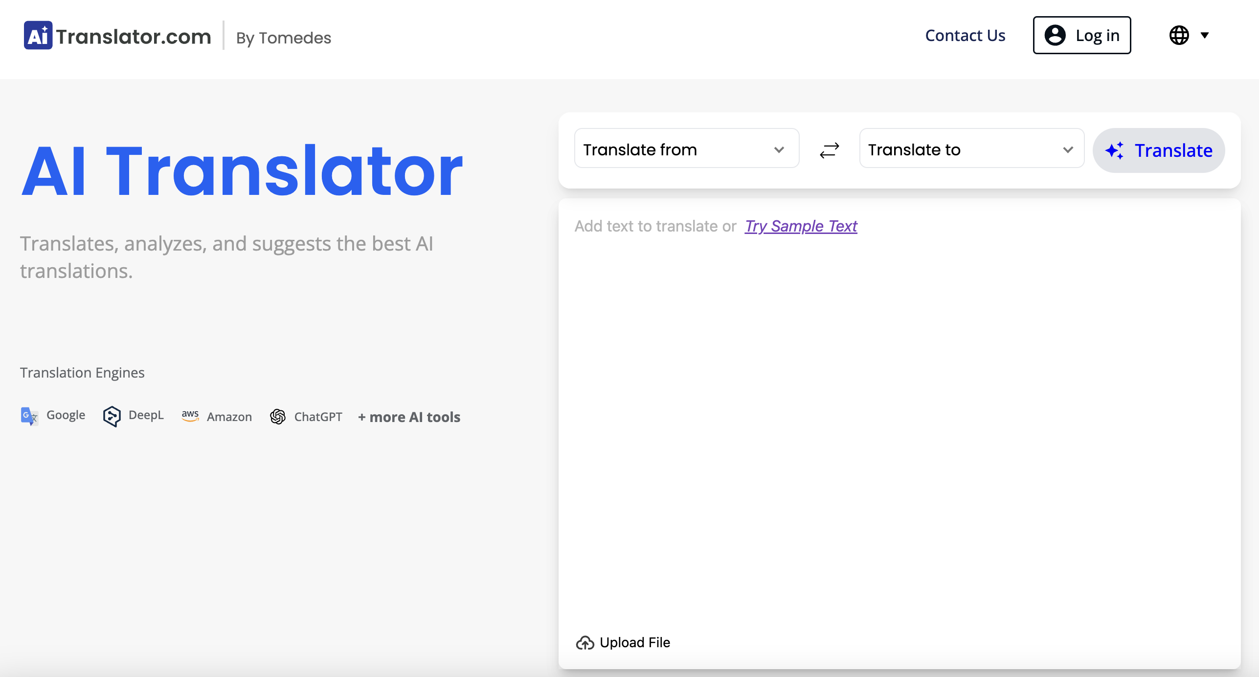 AITranslator.com Homepage