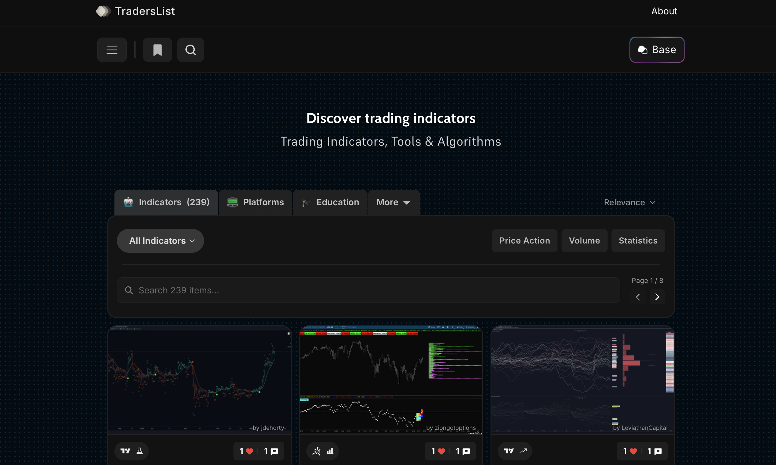 TradersList Trading tools catalogue