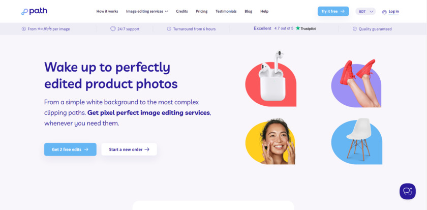 Path Edits Landing Page