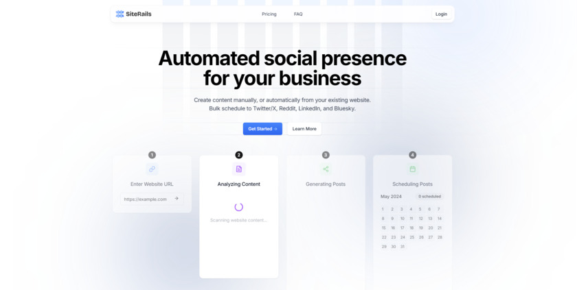 SiteRails Landing Page