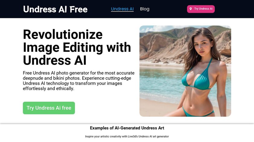 Undress AI Free Pro Landing Page