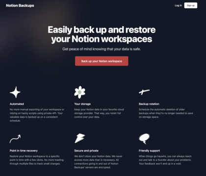 Notion Backups image