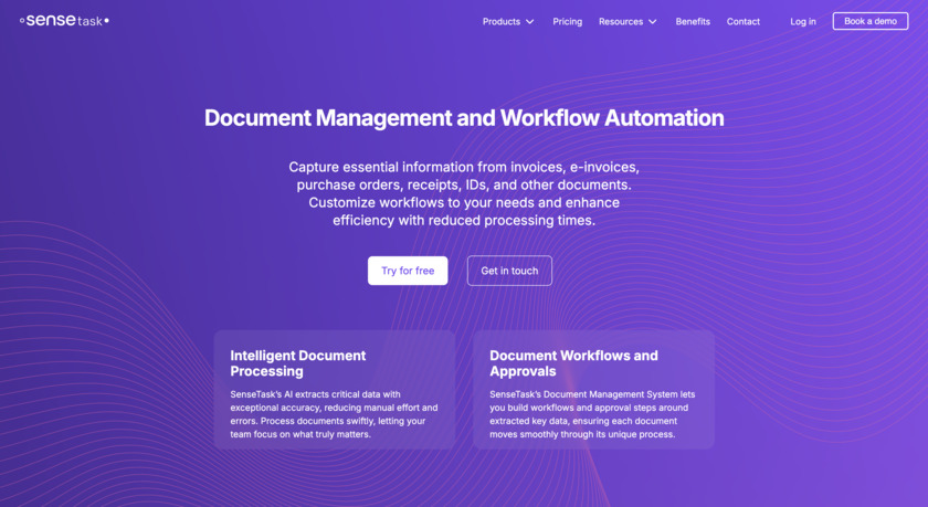 SenseTask Document Management and Workflow Automation