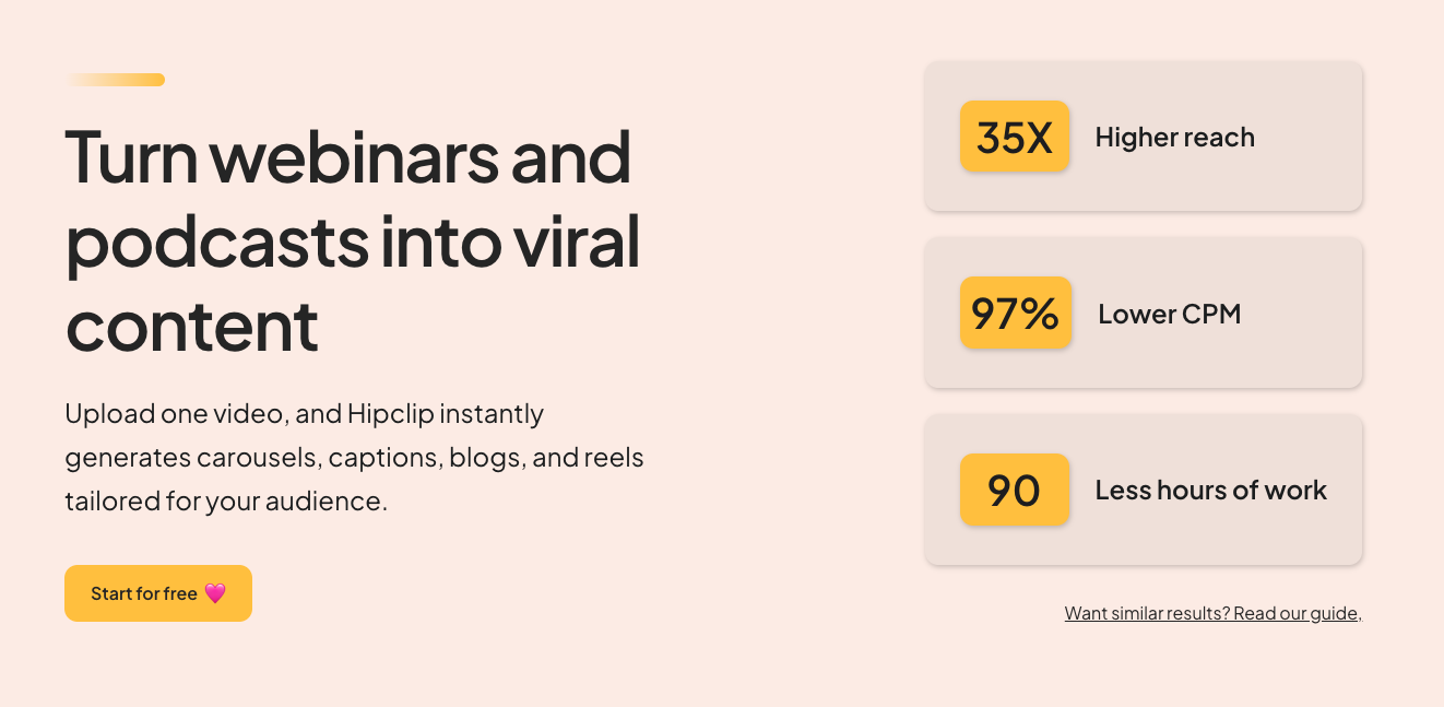 Hipclip AI Hipclip AI – Omnichannel Content Repurposing