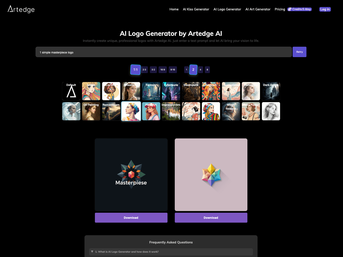 Artedge AI Artedge AI - AI Logo Generator