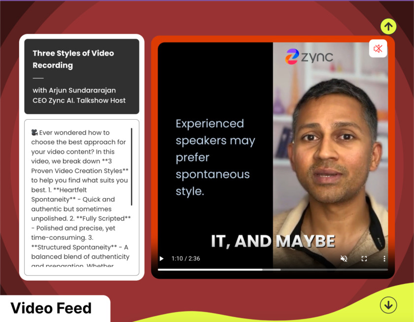 Zync.ai Landing Page