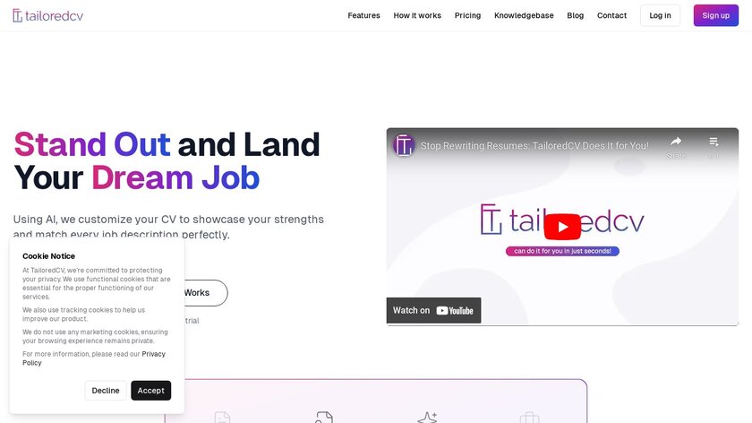 TailoredCV.ai Landing Page