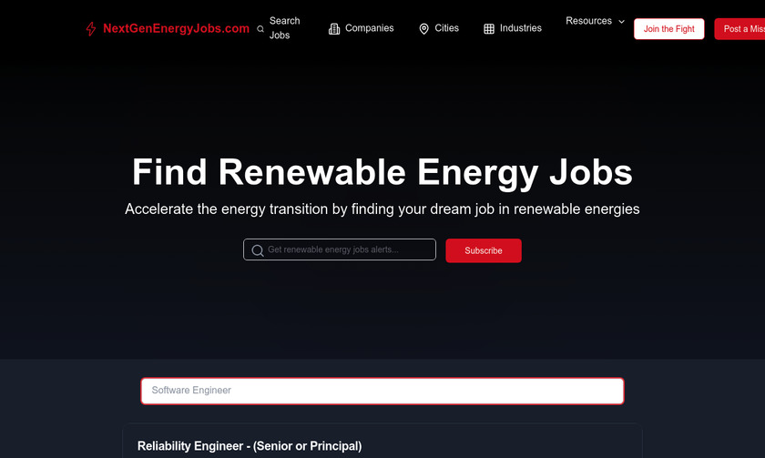 Next Generation Energy Jobs Landing Page