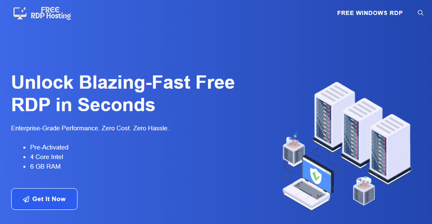 Free RDP Hosting Landing Page