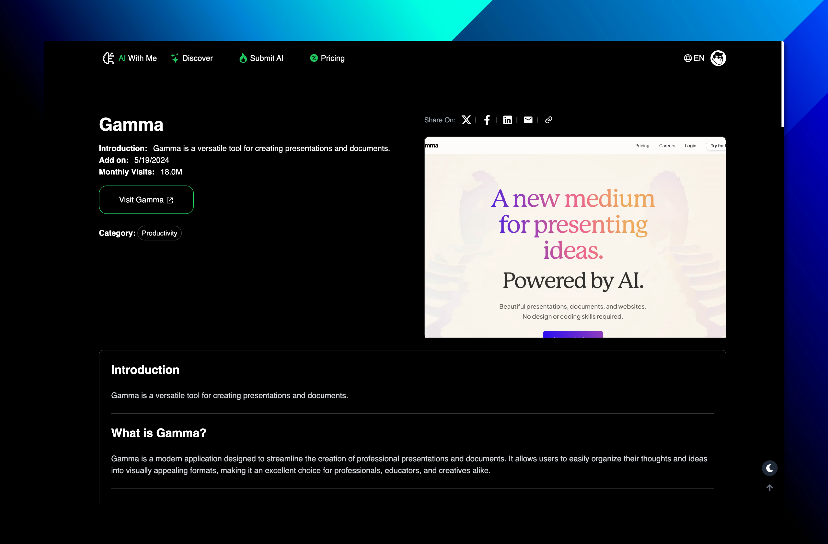 AI With Me AI With Me Tool detail Page