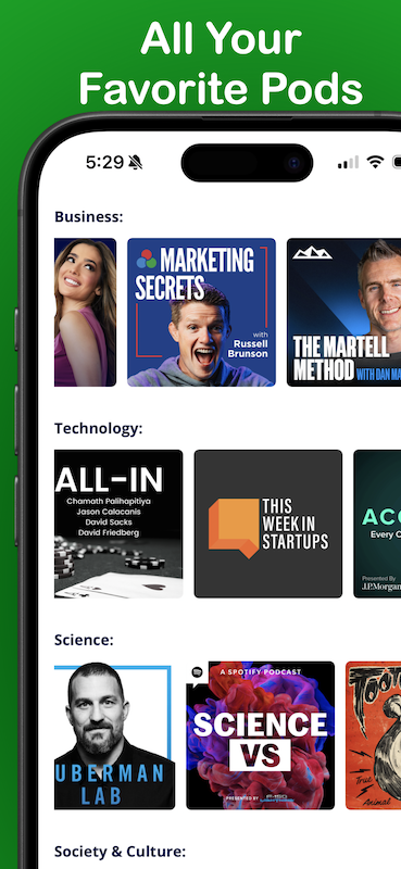 PodSized.io All Your Favorite Podcasts