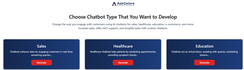 AskGalore Chatbot Build a Customized AI Chatbot for Your Business at No Cost