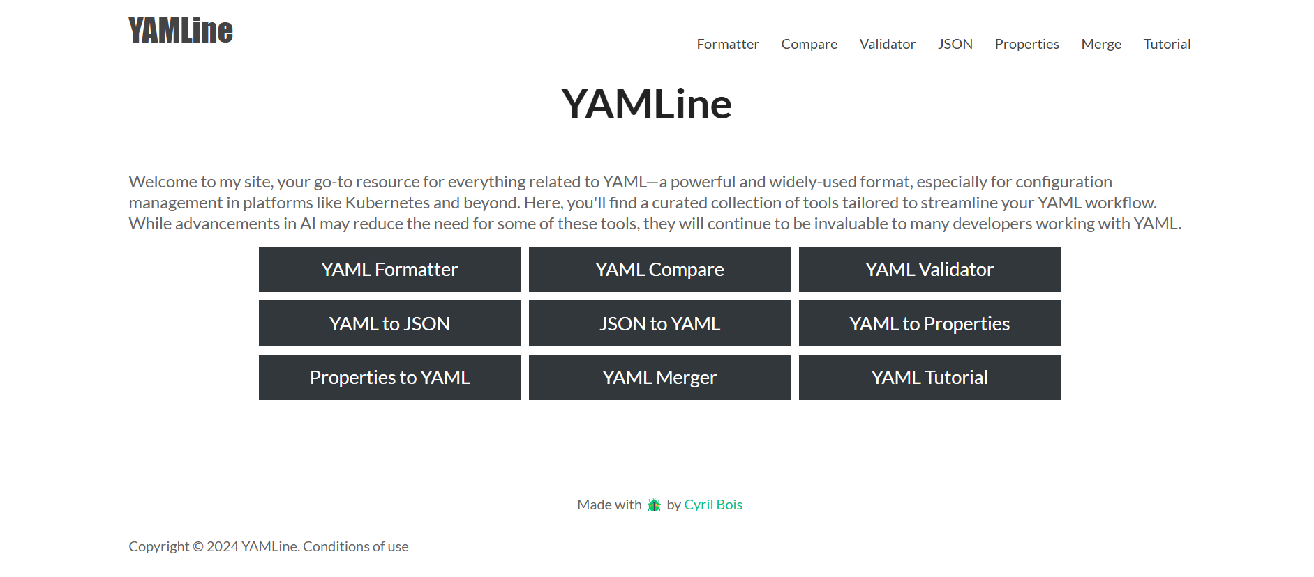 YAMLine Homepage