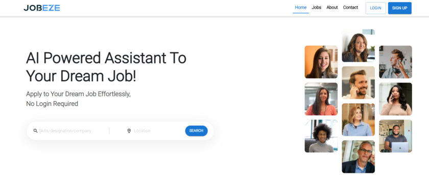Jobeze Landing Page