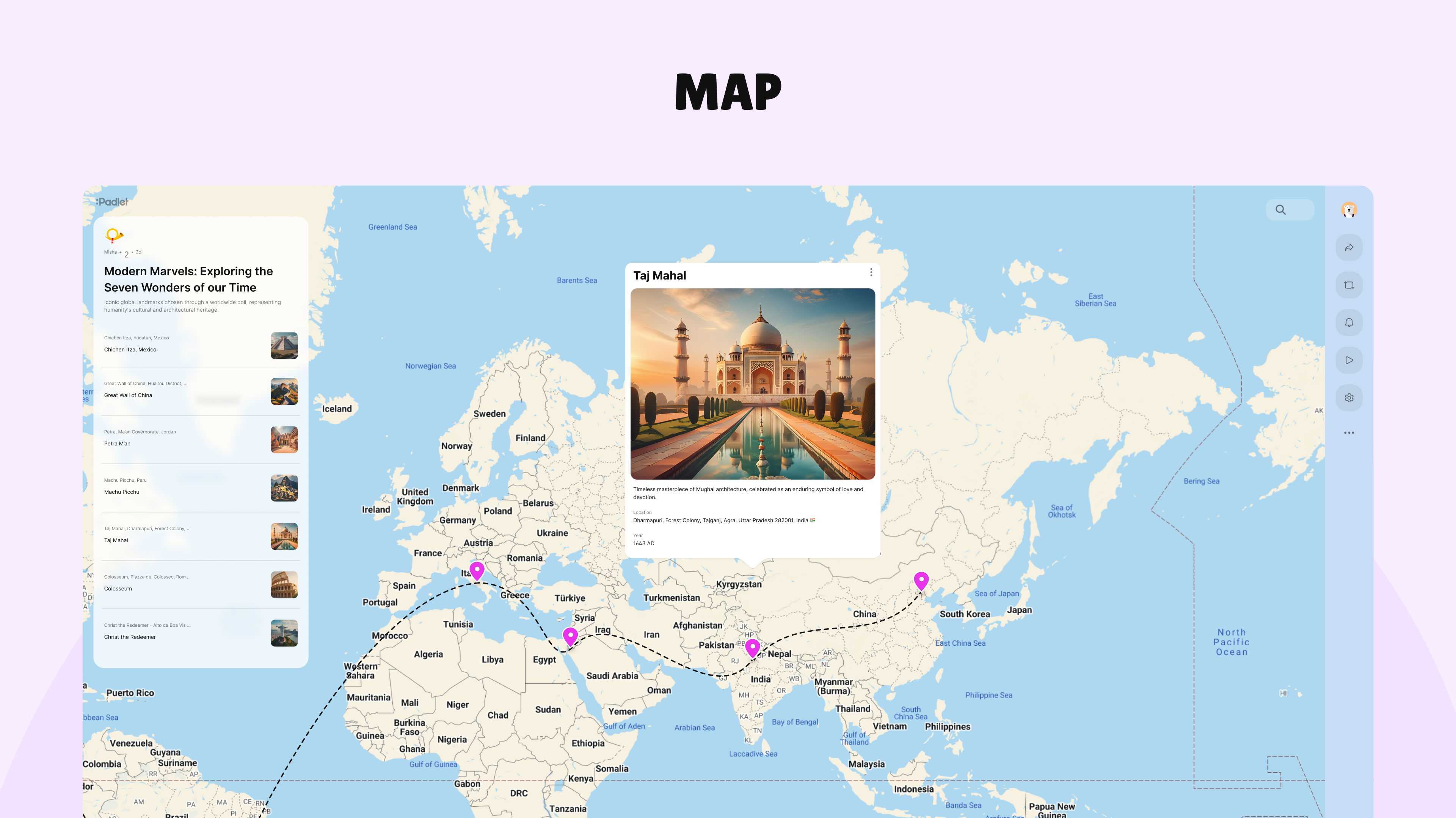 Padlet Lay out your information as a map, board, or freeform canvas. Group and sort posts by different properties.