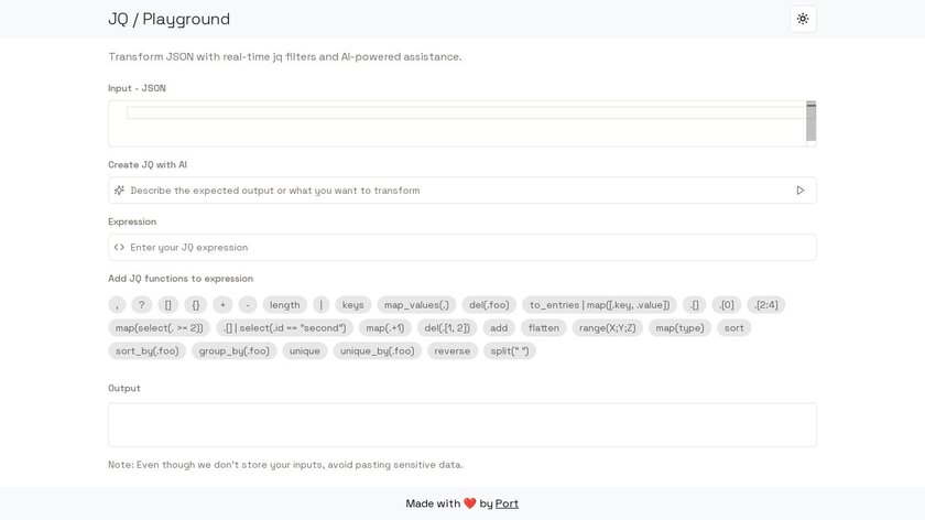 JQ AI Playground Landing Page
