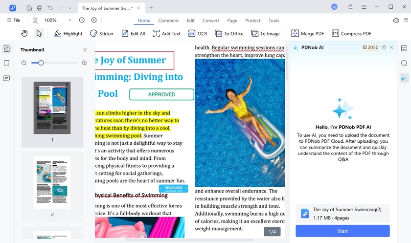 PDNob PDF Editor Landing Page