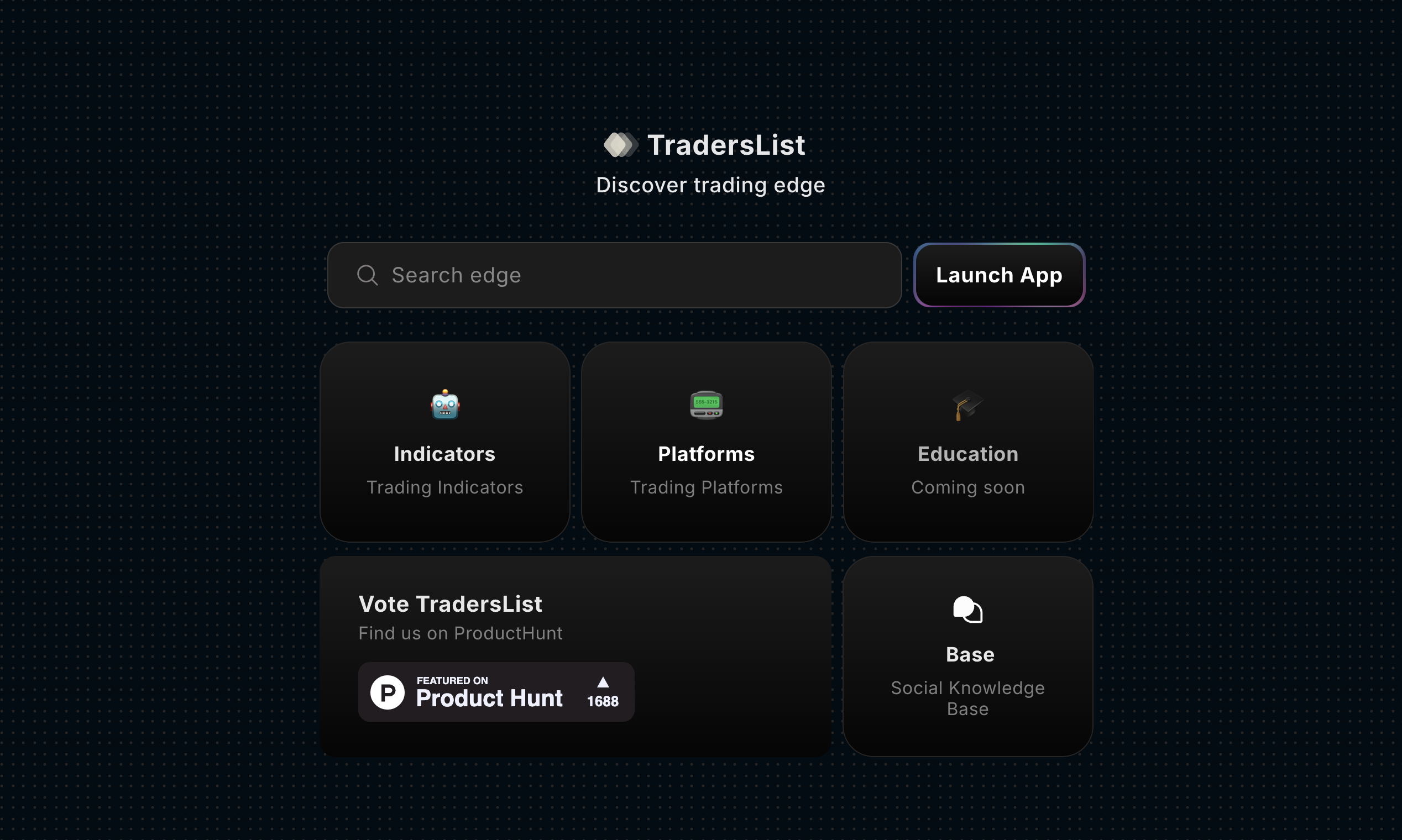 TradersList TradersList landing page