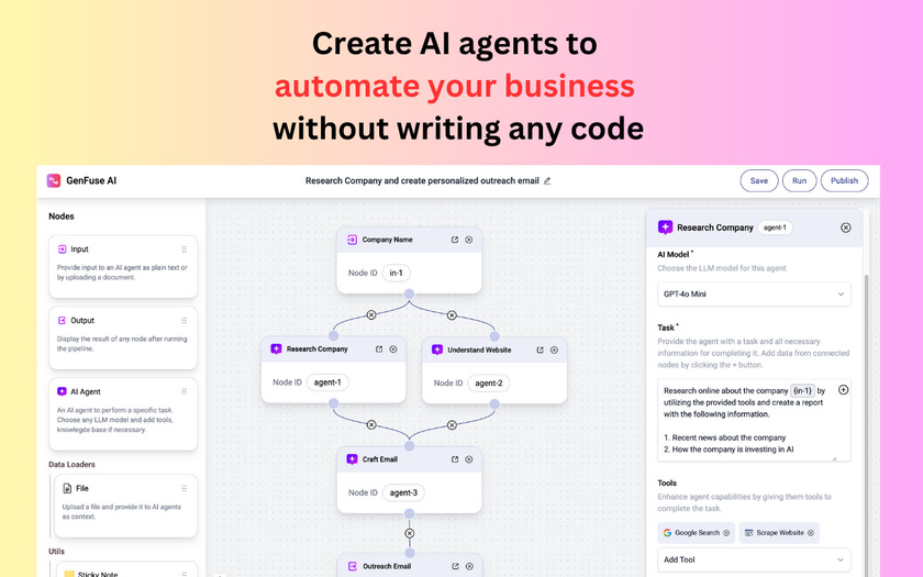 GenFuse AI Landing Page
