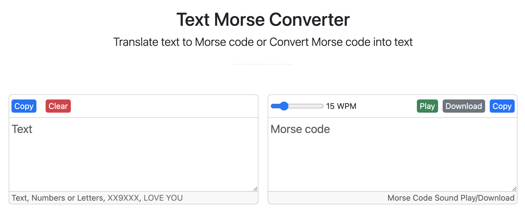 Text-Morse.com Text Morse Converter
