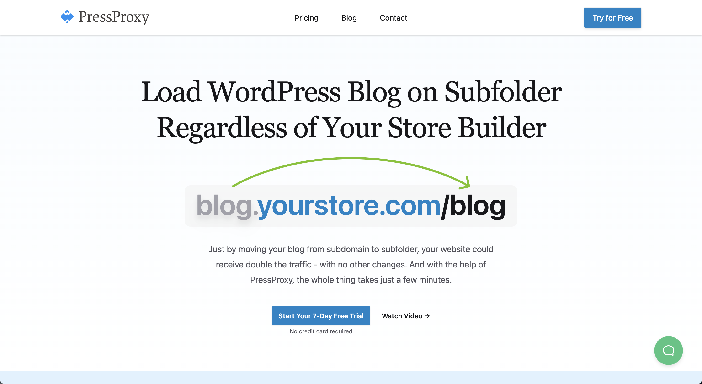 PressProxy Landing page