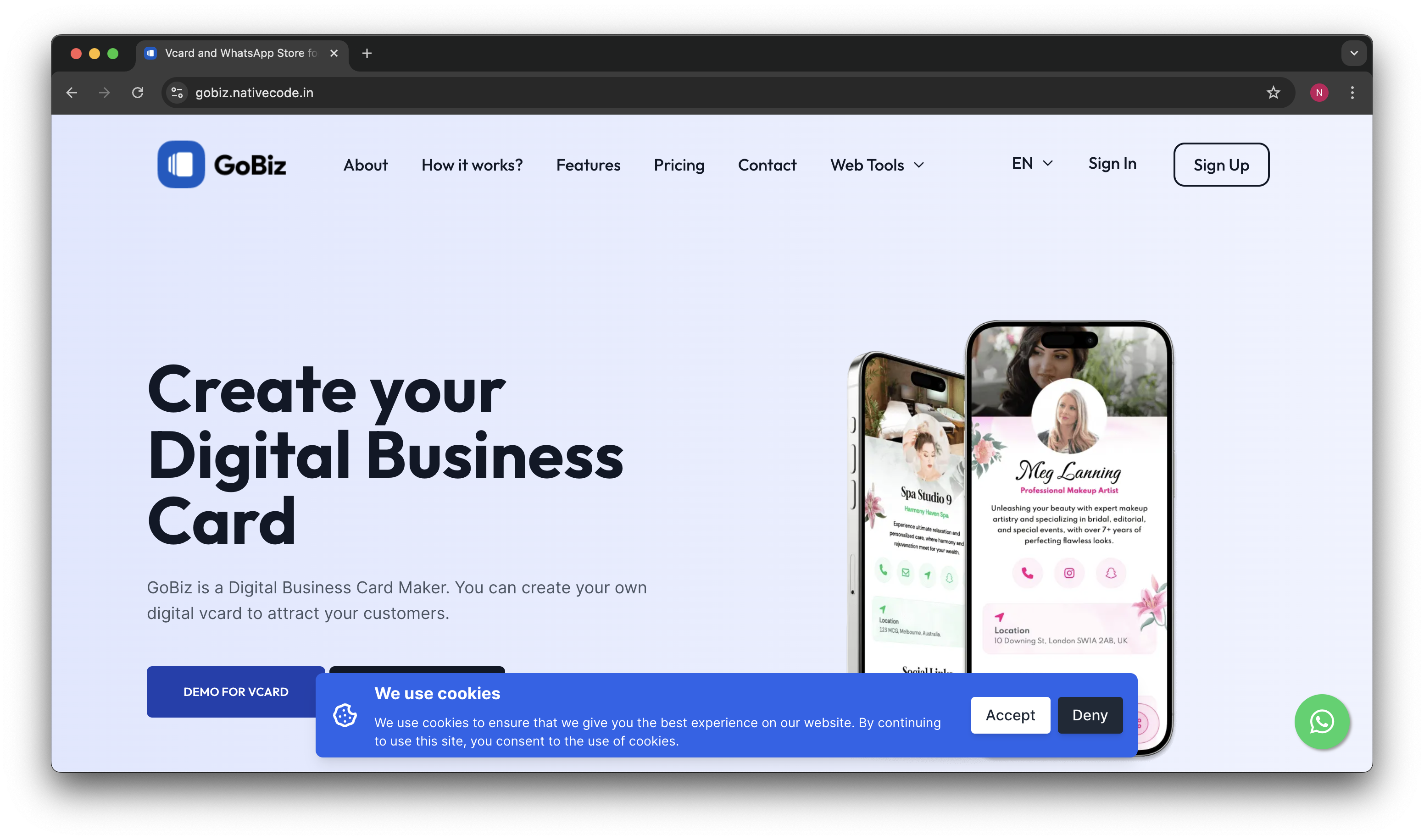 NativeCode GoBiz VCARD SAAS