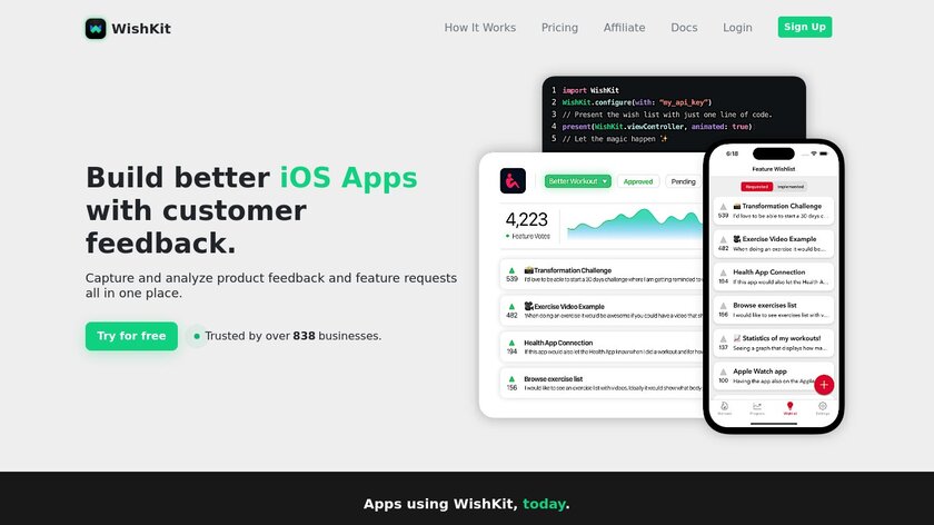 WishKit.io Landing Page